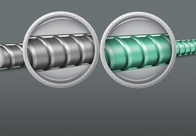 Ribbed patterned TMTs for better grip with cement